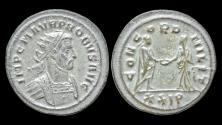 Ancient Coins - Probus silvered antoninianus Probus and Concordia clasping their hands