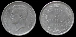 World Coins - Belgium Albert I 5 frank (1 Belga) 1933 FR-pos A.