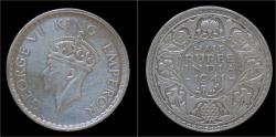World Coins - India King George VI half rupee 1941.