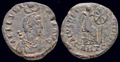 Ancient Coins - Aelia Eudoxia, Augusta AE follis Victory seated right