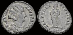 Ancient Coins - Fausta ,Augusta AE follis Fausta standing facing