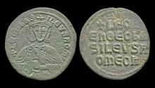 Ancient Coins - Leo VI the Wise AE follis inscription in four lines