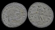 Ancient Coins - Maximinus II Daia, as Augustus AE follis Genius standing left