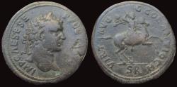 Ancient Coins - Antioch Pisia Geta as Augustus AE medallion Geta on horse