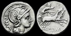 Ancient Coins - Roman Republic L.Flaminius Chilo AR denarius
