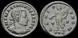 Ancient Coins - Maximinus II Daia AE follis Genius standing facing