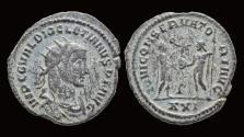 Ancient Coins - Diocletian AE antoninianus Jupiter presenting Victory on globe