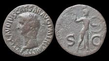 Ancient Coins - Claudius AE As Libertas standing facing