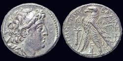 Ancient Coins - Seleucid Kingdom Demetrios II Nikator, second reign AR tetradrachm