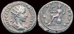 Ancient Coins - Gordian III AR antoninianus  Roma seated left