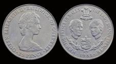 World Coins - Guernsey 25 pence 1981 Prince Charles and Lady Diana