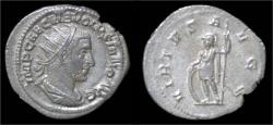 Ancient Coins - Volusian AR antoninianus Virtus standing left
