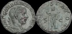 Ancient Coins - Gordian III AE As Jupiter standing front