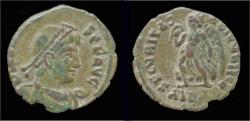 Ancient Coins - Valens AE3 Victory advancing left