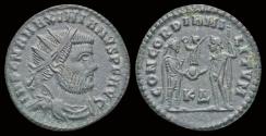 Ancient Coins - Maximianus Herculius AE radiatus Jupiter presents Victory on globe