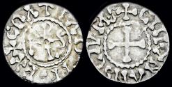 World Coins - France Carolingians Charles II the Bald AR denier Le Mans mint