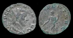 Ancient Coins - Claudius II Gothicus silvered antoninianus Providentia standing left