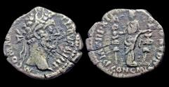 Ancient Coins - Commodus AR denarius Concordia standing left