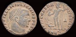 Ancient Coins - Licinius I AE follis Jupiter standing to left