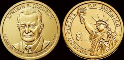 World Coins - USA 1 dollar 2015- Lyndon Johnson