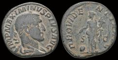 Ancient Coins - Maximinus I AE sestertius Providentia standing left