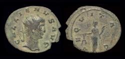 Ancient Coins - Gallienus billon antoninianus Aequitas standing left