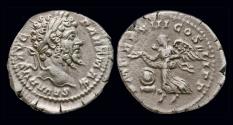 Ancient Coins - Septimius Severus AR denarius Victory flying left