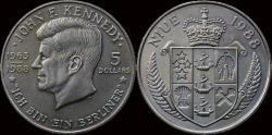 World Coins - Niue 5 dollar 1988-JF Kennedy Ich bin ein Berliner