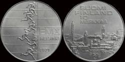 World Coins - Finland 10 markkaa 1971- Helsinki Finland 10th European Athletic Championships