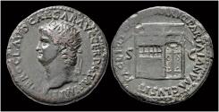 Ancient Coins - Nero AE dupondius temple of Janus