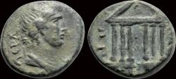 Ancient Coins - Lydia Sardes AE17 temple