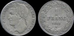 World Coins - Belgium Leopold I 1 frank 1844