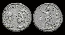 Ancient Coins - Moesia Inferior Odessos Gordian III AE pentassarion Serapis standing facing