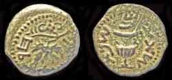 Ancient Coins - Judaea First Jewish War AE prutah