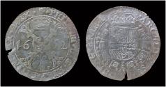 World Coins - Southern Netherlands Brabant Philips IV patagon 1652