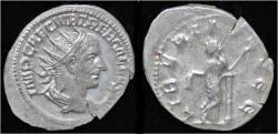 Ancient Coins - Trebonianus Gallus AR antoninianus Libertas standing left