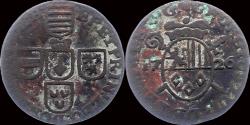 World Coins - Southern Netherlands Liege  Georges-Louis de Berghes liard 1726
