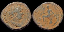 Ancient Coins - Hadrian AE As Antioch seated left on rocks