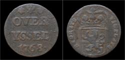 World Coins - Netherlands Overrijsel duit 1768