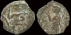 Ancient Coins - Nabataea Aretas IV with Shaqilat AE drachm