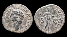 Ancient Coins - Claudius AE As Libertas standing facing