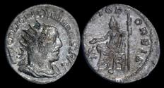 Ancient Coins - Valerian I AR antoninianus Jupiter seated left.