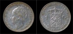 World Coins - Netherlands Wilhelmina I 1 gulden 1931
