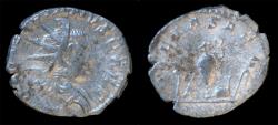 Ancient Coins - Saloninus AR antoninianus sacrificial implements