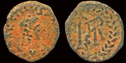 Ancient Coins - Marcian AE nummus monogram in wreath