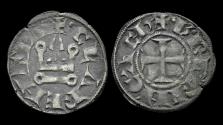 World Coins - Crusader Principality of Archaea Charles I & II   billon denier