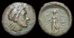 Ancient Coins - Mysia Lampsakos Civic Issue AE20 Apollo with tripod altar