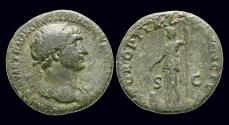 Ancient Coins - Trajan AE As Ceres standing left