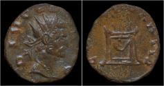 Ancient Coins - Divo Claudius II Gothicus billon antoninianus flaming altar.