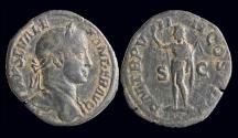 Ancient Coins - Severus Alexander AE sestertius Sol standing left